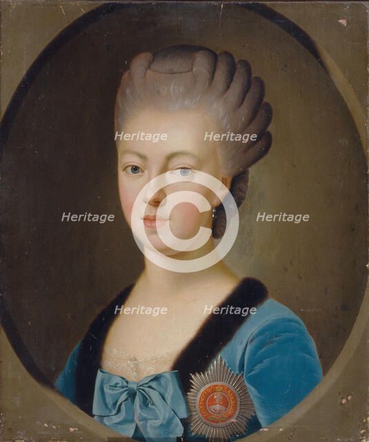 Portrait of Grand Duchess Natalia Alexeyevna of Russia (1755-1776), Princess Wilhelmina Louisa of Hesse-Darmstadt, 1770s. Artist: Anonymous, 18th century  