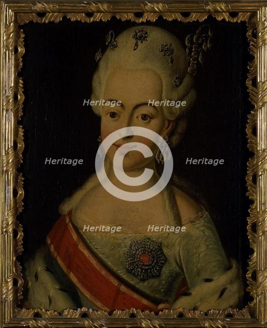 Portrait of Grand Duchess Natalia Alexeyevna of Russia (1755-1776), Princess Wilhelmina Louisa of He Artist: Anonymous  