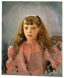 Portrait of Grand Duchess Olga Alexandrovna of Russia 1893. Artist: Valentin Serov