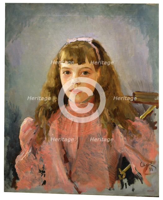 'Portrait of Grand Duchess Olga Alexandrovna of Russia', 1893. Artist: Valentin Serov