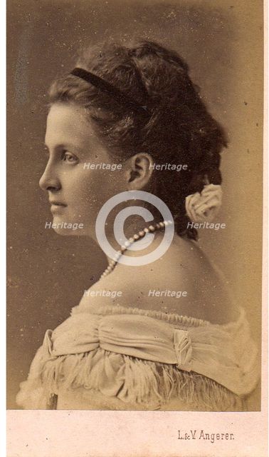 Portrait of Grand Duchess Olga Constantinovna of Russia (1851-1926), 1870s.