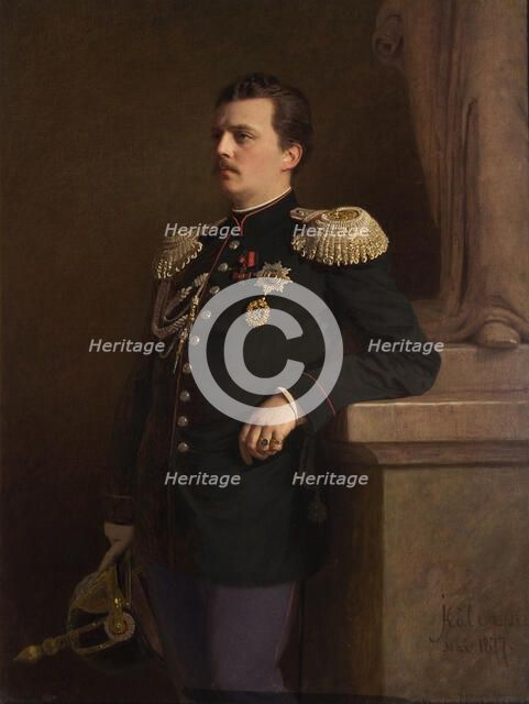 Portrait of Grand Duke Vladimir Alexandrovich of Russia (1847-1909), 1880s. Artist: Kramskoi, Ivan Nikolayevich (1837-1887)