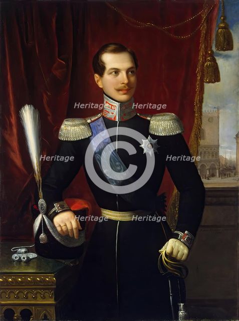 Portrait of Grand Duke Alexander Nikolayevich, 1838. Creator: Natale Schiavoni.