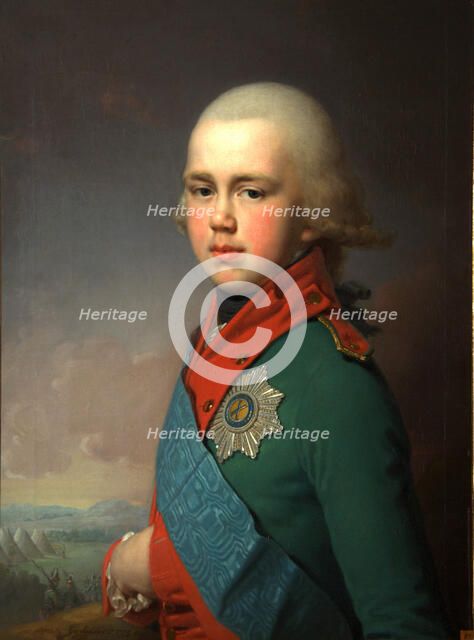 Portrait of Grand Duke Constantine Pavlovich of Russia (1779-1831), 1795. Artist: Borovikovsky, Vladimir Lukich (1757-1825)