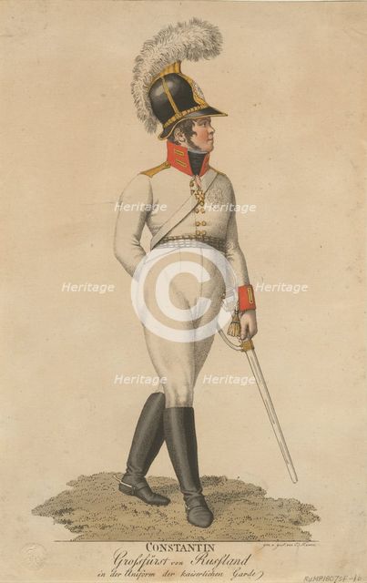 Portrait of Grand Duke Constantine Pavlovich of Russia (1779-1831), 1807. Artist: Henne, Eberhard Siegfried (1759-1828)