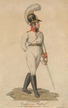 Portrait of Grand Duke Constantine Pavlovich of Russia (1779-1831), 1807. Artist: Henne, Eberhard Siegfried (1759-1828)