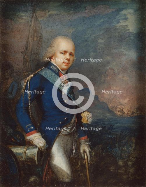 Portrait of Grand Duke Constantine Pavlovich of Russia (1779-1831) before the Battle of Novi, 1799. Artist: Anonymous  