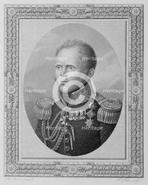 Portrait of Grand Duke Constantine Pavlovich of Russia (1779-1831), First quarter of 19th century.  Creator: John, Friedrich (1769-1843).