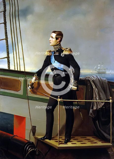Portrait of Grand Duke Konstantin Nikolayevich, 1848. Creator: Georg von Bothmann.