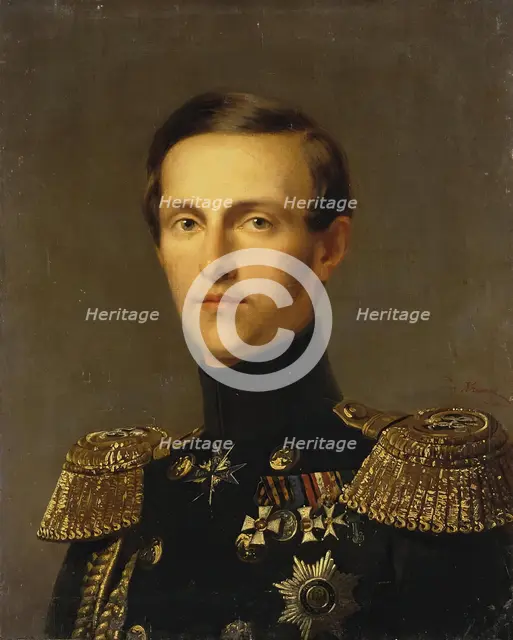 Portrait of Grand Duke Konstantin Nikolayevich, 1850. Creator: Franz Kruger.