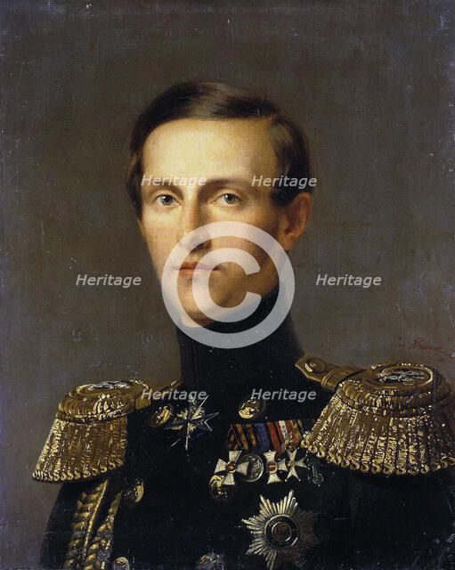'Portrait of Grand Duke Konstantin Nikolayevich of Russia', (1827-1892), c1850.  Creator: Franz Kruger.