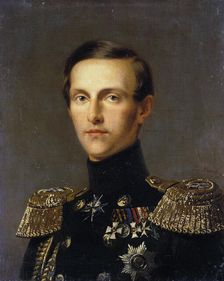 Portrait of Grand Duke Konstantin Nikolayevich of Russia (1827-1892), c1850. Creator: Franz Kruger