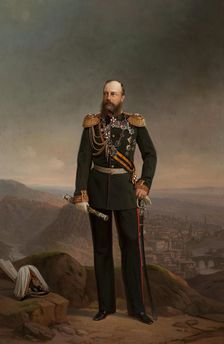 Portrait of Grand Duke Mikhail Nikolayevich, 1879. Creator: Georg von Bothmann
