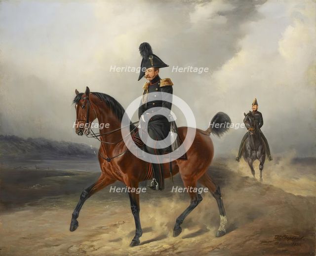 Portrait of Grand Duke Mikhail Pavlovich, 1850. Creator: Nicolai Egorovich Sverchkov.