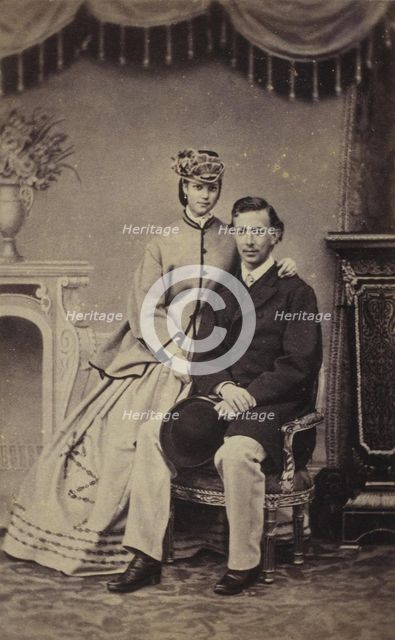 Portrait of Grand Duke Nicholas Alexandrovich of Russia (1843-1865) and Princess Dagmar of Denmark (