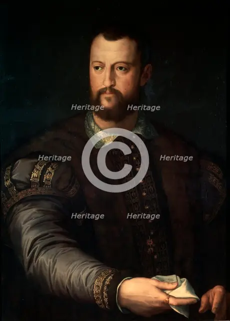 'Portrait of Grand Duke of Tuscany Cosimo I de' Medici', (1519-1574), after 1560.  Artist: Agnolo Bronzino