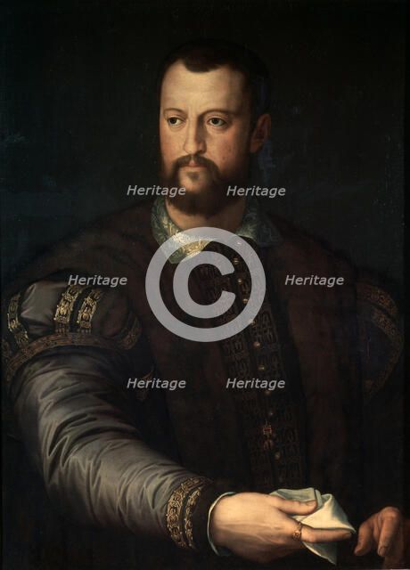 'Portrait of Grand Duke of Tuscany Cosimo I de' Medici', (1519-1574), after 1560.  Artist: Agnolo Bronzino