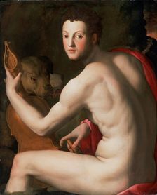 Portrait of Grand Duke of Tuscany Cosimo I de Medici (1519-1574) as Orpheus, ca 1537. Artist: Bronzino, Agnolo (1503-1572)