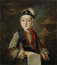 Portrait of Grand Duke Pavel Petrovich (1754-1801) as child, Mid of the 18th cen.. Artist: Anonymous