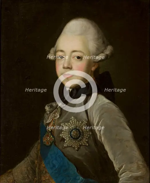 Portrait of Grand Duke Pavel Petrovich (1754-1801) as child, Second Half of the 18th century. Creator: Voille, Jean Louis (1744-after 1803).