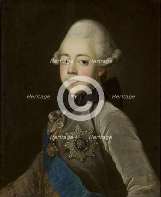Portrait of Grand Duke Pavel Petrovich (1754-1801) as child, Second Half of the 18th century. Creator: Voille, Jean Louis (1744-after 1803).