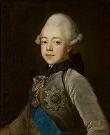 Portrait of Grand Duke Pavel Petrovich (1754-1801) as child, Second Half of the 18th century. Creator: Voille, Jean Louis (1744-after 1803)