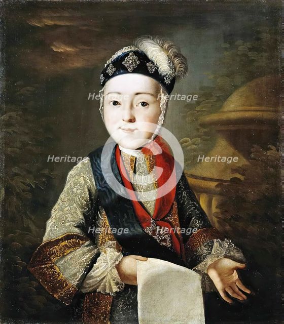 Portrait of Grand Duke Pavel Petrovich in childhood, 18th century. Creator: Unknown.