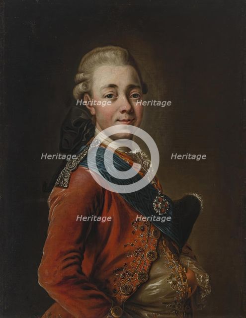 Portrait of Grand Duke Pavel Petrovich, the Future Emperor Paul I of Russia (1754-1801), 1775. Creator: Unknown.