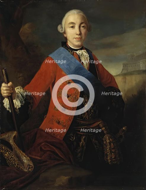 Portrait of Grand Duke Piotr Fiodorovich, 1754. Creator: Unknown.