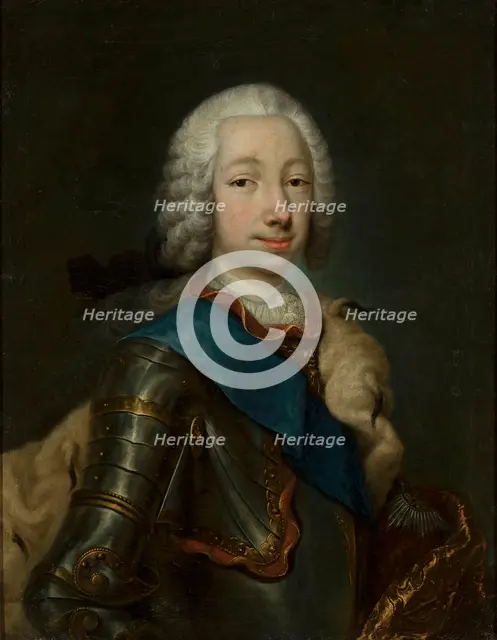 Portrait of Grand Duke Pyotr Fyodorovitch (1728-1762), c1748. Creator: Grooth, Georg-Christoph (1716-1749).
