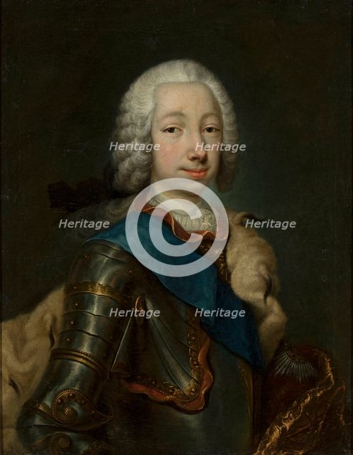 Portrait of Grand Duke Pyotr Fyodorovitch (1728-1762), c1748. Creator: Grooth, Georg-Christoph (1716-1749).