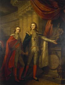 Portrait of Grand Dukes Alexander and Constantine, 1795. Creator: Johann Baptist Lampi I