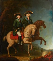 Portrait of Grand Dukes Alexander Pavlovich and Constantine Pavlovich, 1795. Creator: Anonymous