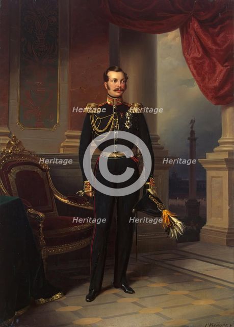 Portrait of Grand Prince Alexander Nikolayevich, 1840. Creator: Franz Kruger.