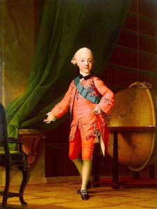 Portrait of Grand Prince Paul Petrovich in the Classroom, 1766. Creator: Vigilius Erichsen