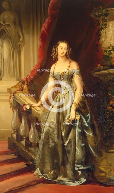 Portrait of Grand Princess Olga Nikolayevna (1822-1892), 1841. Creator: Christina Robertson.