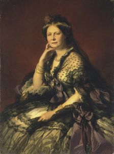 Portrait of Grand Princess Yelena Pavlovna, 1862. Creator: Franz Xaver Winterhalter
