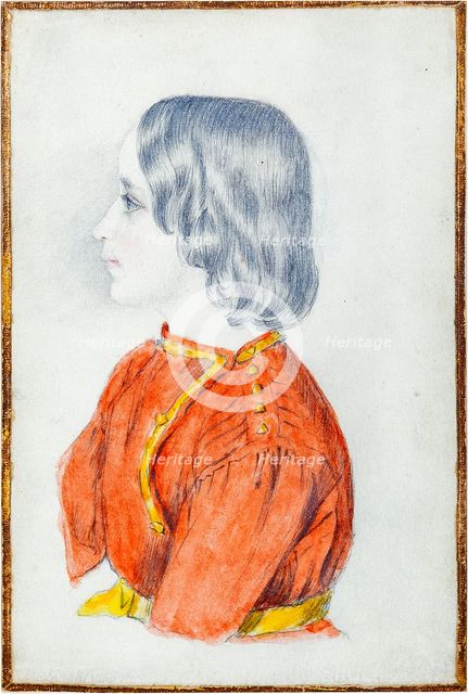Portrait of Grigori Alexandrovich Pushkin (1835-1905), Son of the Poet, 1844.