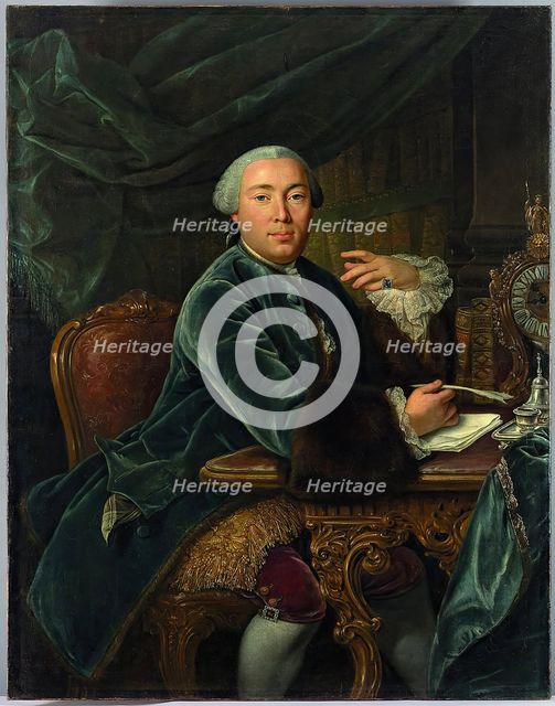 Portrait of Grigory Teplov, 18th century. Creator: David Luders.