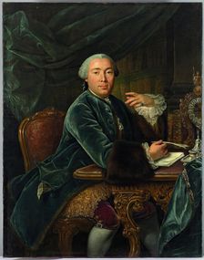 Portrait of Grigory Teplov, 18th century. Creator: David Luders