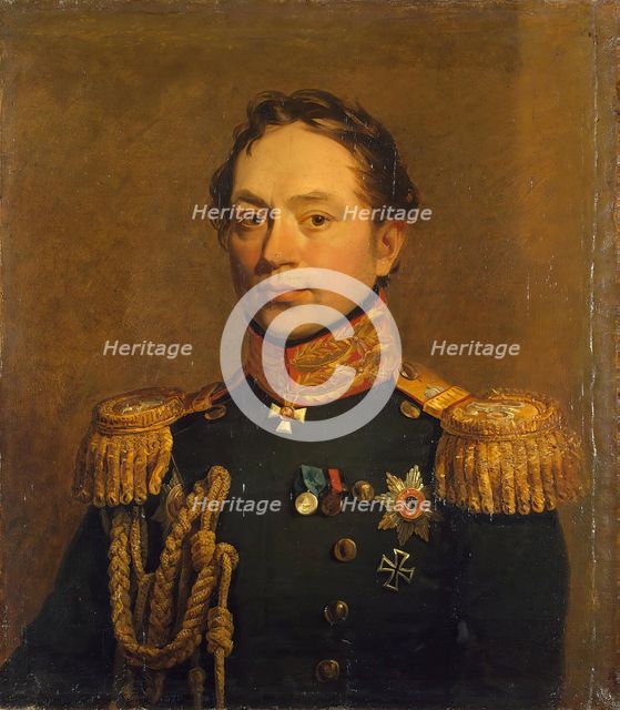 Portrait of Grigory V. Rosen (1782-1841) (1st), 1822. Creator: Workshop of George Dawe.