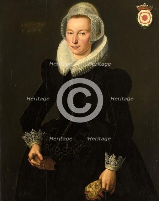 Portrait of Grietje Adriaensdr Grootes (1588-1624), 1622. Creator: Jakob Wabbe.