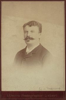 Portrait of Guy de Maupassant. Creator: Liébert, Alphonse (1827-1913)