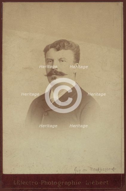 Portrait of Guy de Maupassant. Creator: Liébert, Alphonse (1827-1913).