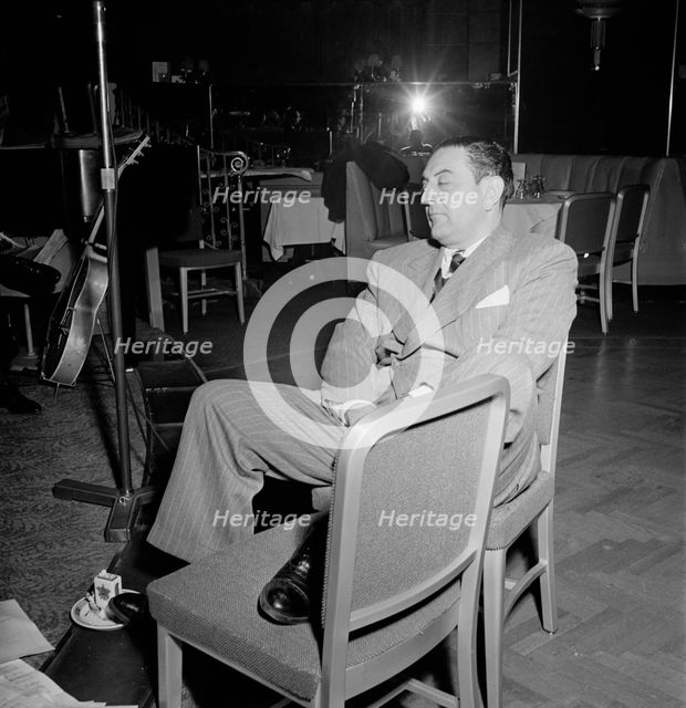 Portrait of Guy Lombardo, Starlight Roof, Waldorf-Astoria, New York, N.Y., ca. July 1947. Creator: William Paul Gottlieb.