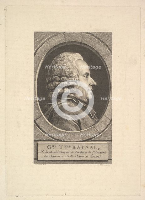 Portrait of Guillaume-Thomas Raynal, 1773. Creator: Augustin de Saint-Aubin.