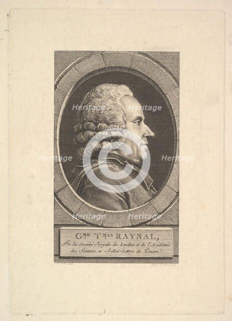 Portrait of Guillaume-Thomas Raynal, 1773. Creator: Augustin de Saint-Aubin.