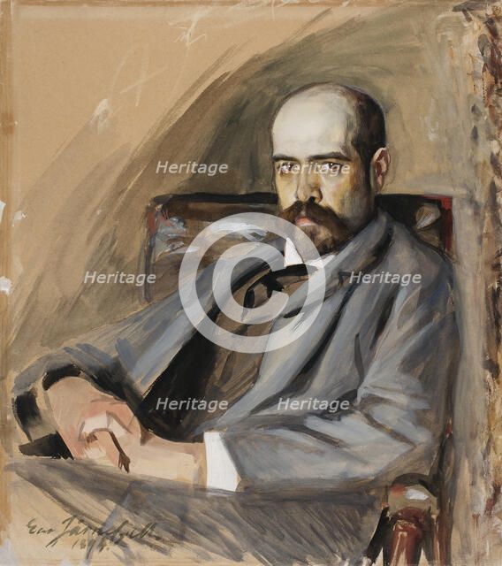 Portrait of Gunnar Berndtson, 1892-1894. Creator: Eero Jarnefelt.