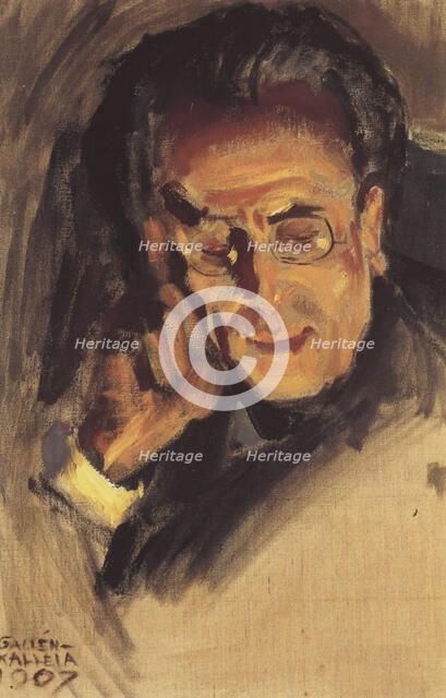 Portrait of Gustav Mahler, 1907. Artist: Gallen-Kallela, Akseli (1865-1931)