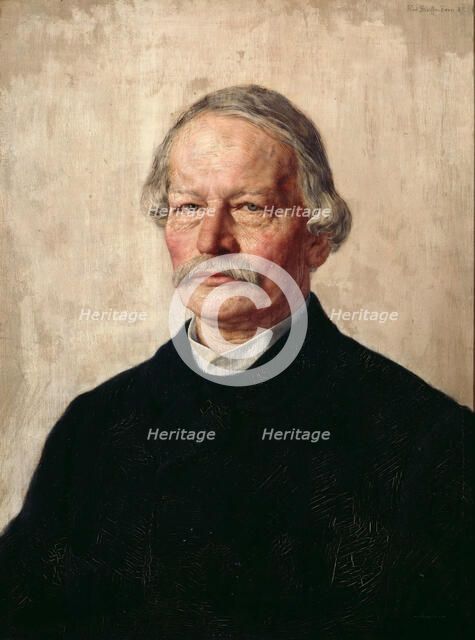 Portrait of Gustav Freytag (1816-1895), 1886-1887. Creator: Stauffer-Bern, Karl (1857-1891).